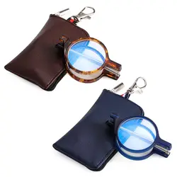 Mini Folding Reading Glasses With Case Men Women Portable Round Frame Presbyopia Prescription Eyeglasses Magnifying Eyewear