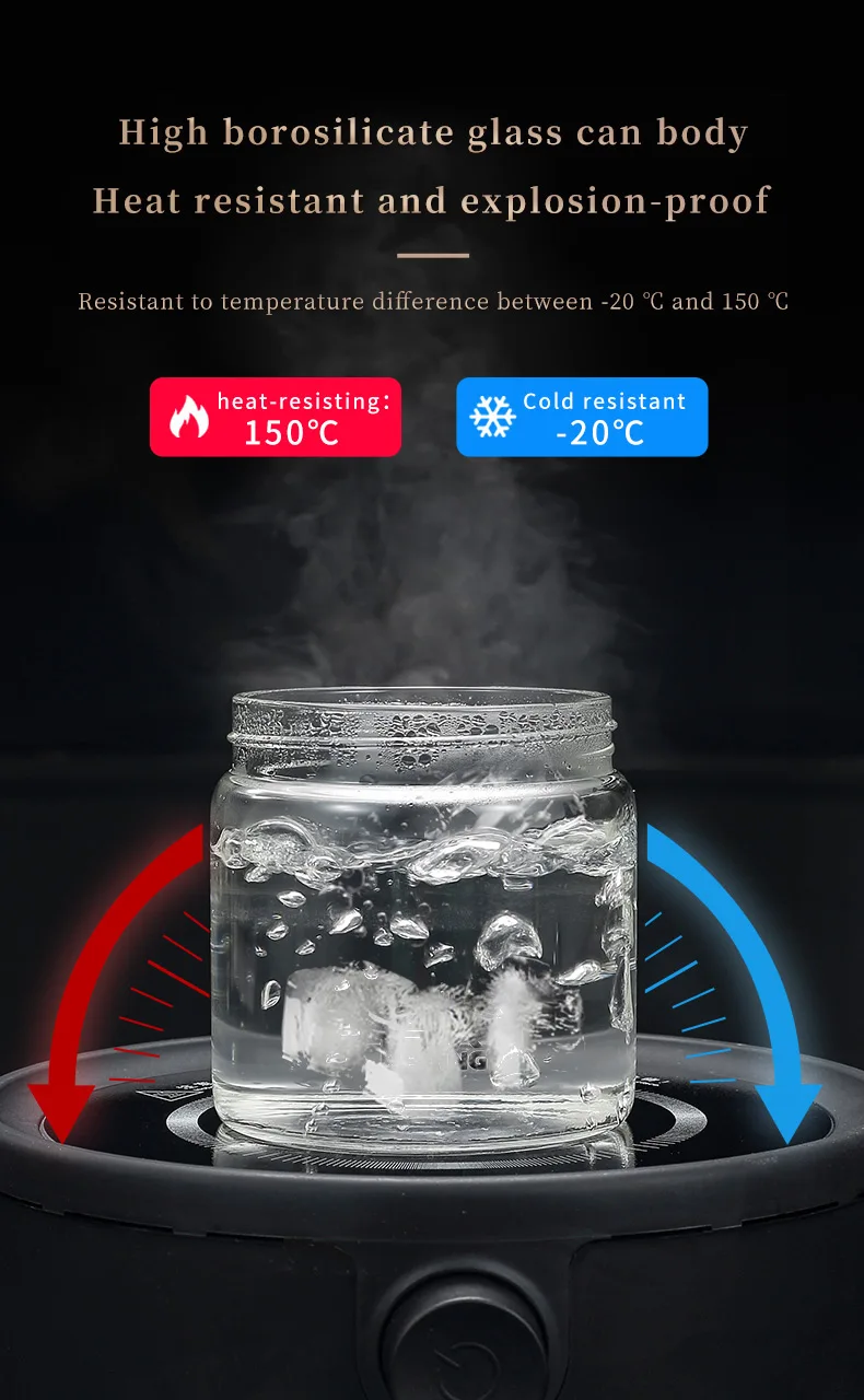 High Borosilicate Glass Storage Jar - Moisture-Proof Kitchen Sealed Container for Coffee Beans