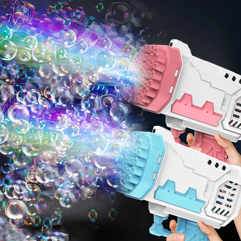 Bring 2 bottles of 50ml bubble water 2pcs 40 hole bubble guns toy handheld bubble wedding outdoor toy boys and girls toy gift 2