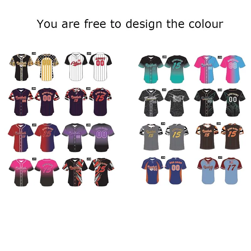 Baseball Jersey Long Sleeve Full Sublimated Baseball T-Shirt Athletic Performance for Men/Kids/Women
