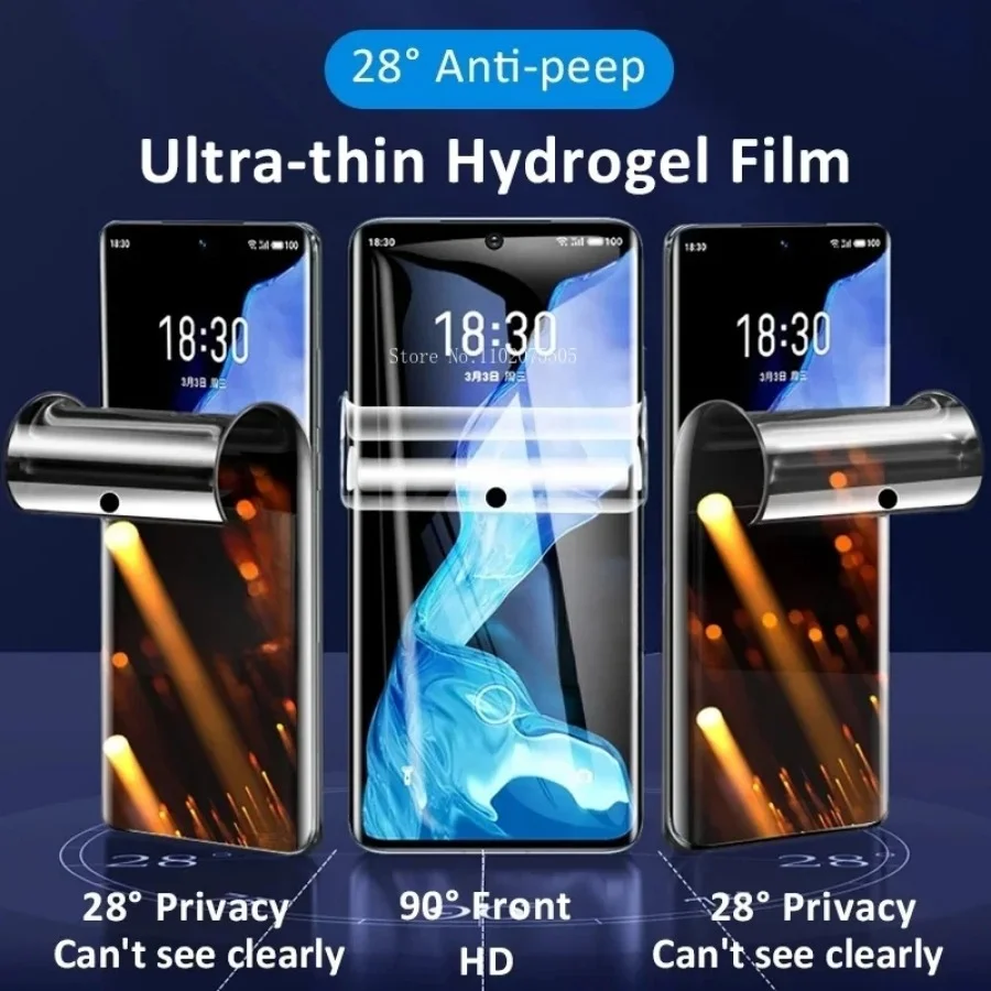 Privacy Anti-Spy Water-Resistant Hydrogel Screen Protector (3-Pack)