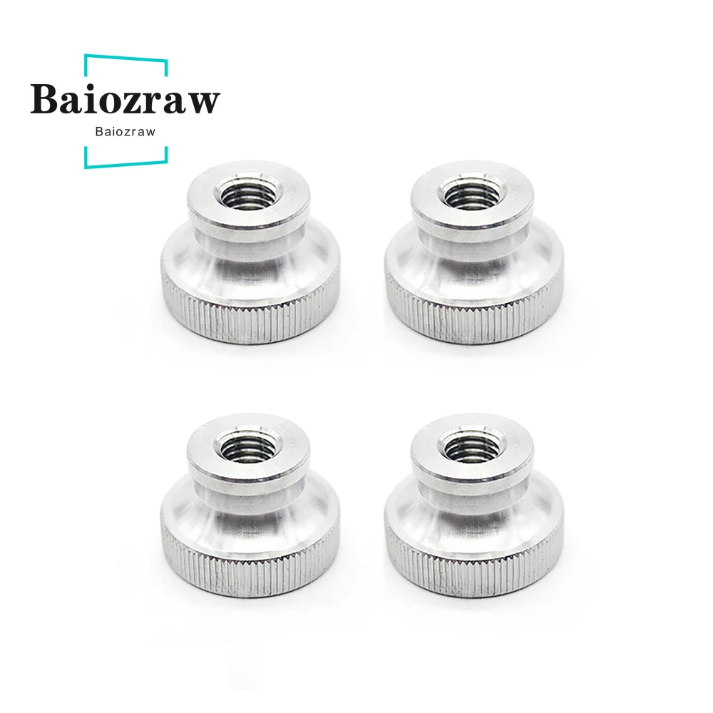 

Baiozraw 4pcs V2.4 3D printer DIY M4 Knurled Nut (DIN 466-B) For Voron Parts