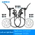TANKE MT200 Bike Hydraulic Disc Brake MTB Brake BL BR 800/1600mm Bicycle Brake 2 Piston 3 Finger Steel Lever Bike Parts Upgrade 10