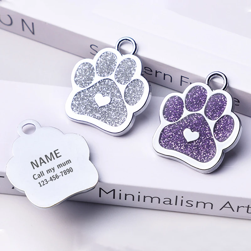 Pet ID Tags Custom Logo Pet Dog Tag Personalized Cat and Dog Keychain Anti-Lost Pet ID Tag Pendant Supplies
