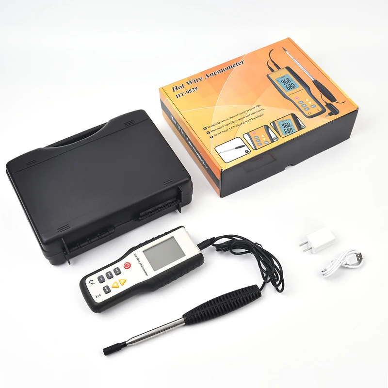 Professional Hot Wire Anemometer HT-9829 Wind Speed Meter & Air Flow Measurement