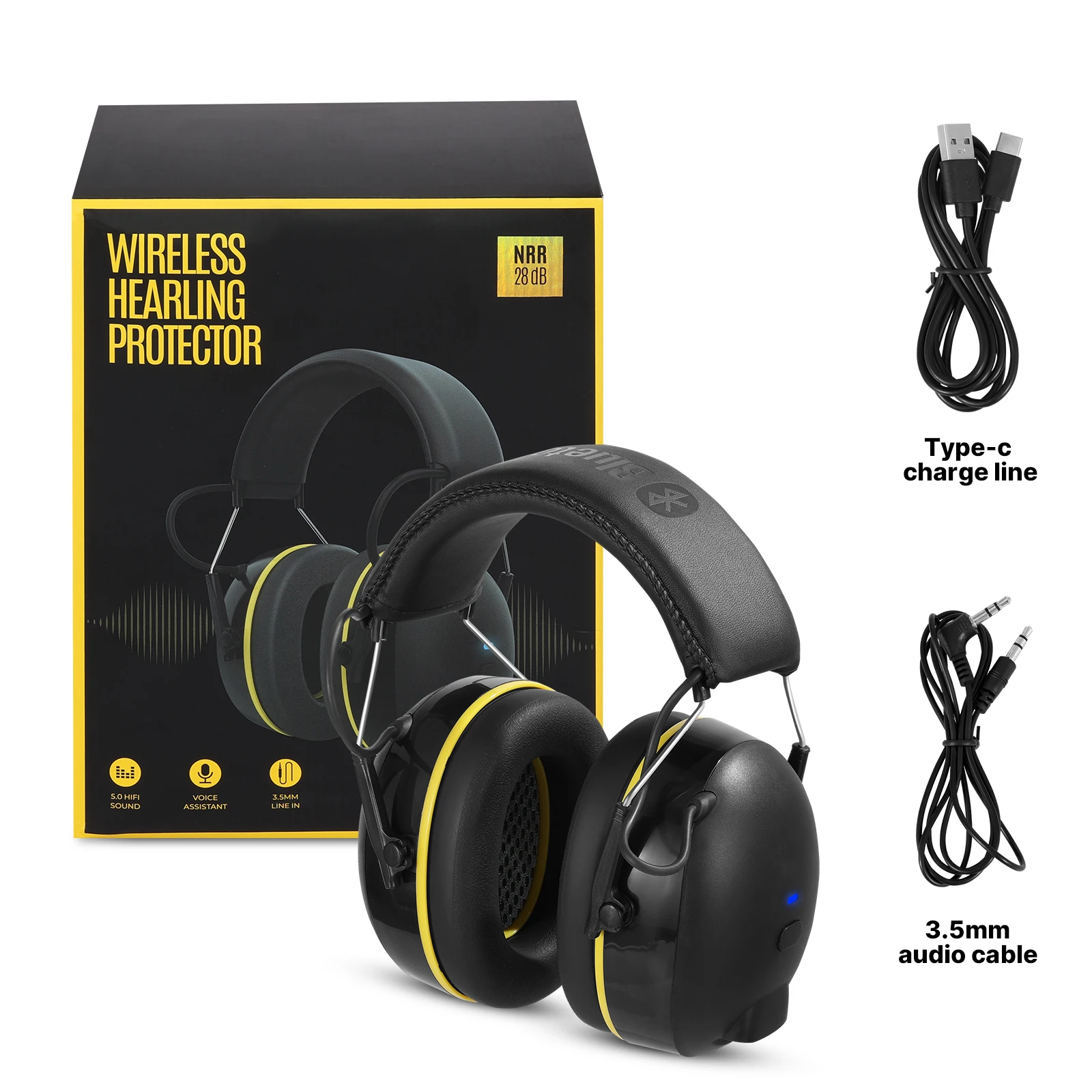 Bluetooth Hearing Protector Noise Reduction Safety Ear Muffs Canceling Ear Protection Headphones for Hunting Shooting,Work Shops