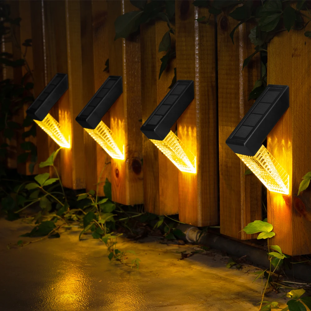 New solar lights outdoor corridor steps staircase lights outdoor waterproof garden fence decorative LED wall lamps 3