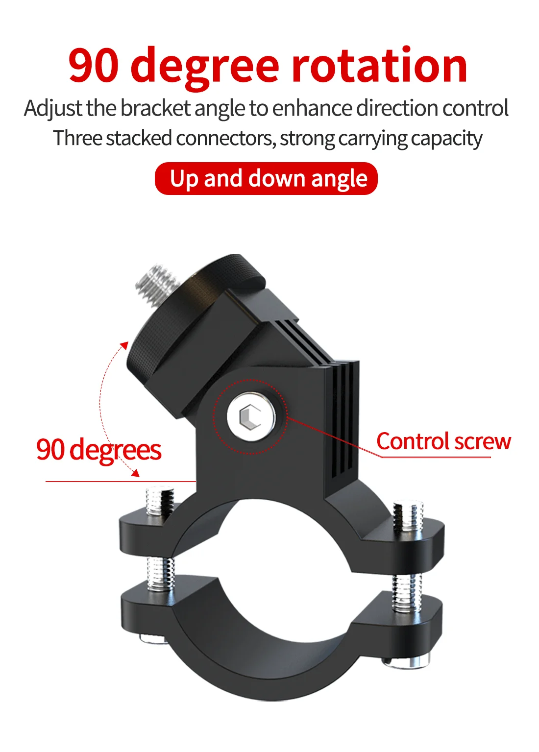 Metal Cycling Bike Mount Motorcycle Handlebar Holder 1/4 Screw for GoPro 10 9 8