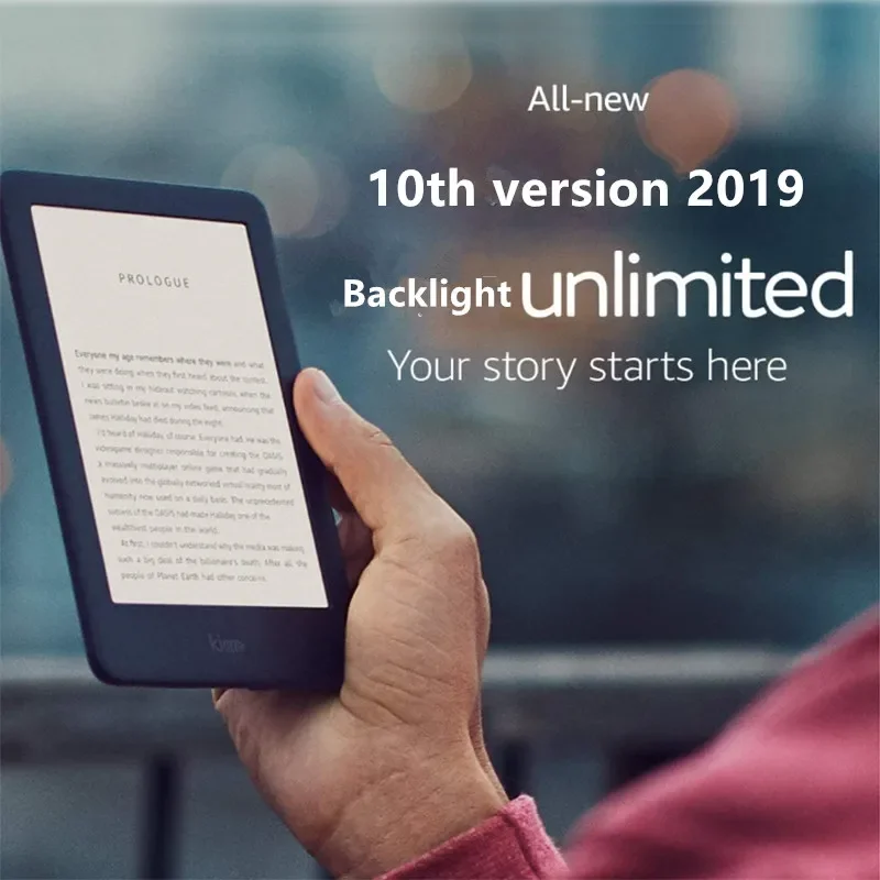 All-new Black 2019 version with a Built-in Front Light, Wi-Fi 8GB eBook e-ink screen 6-inch e-Book Readers for kindle