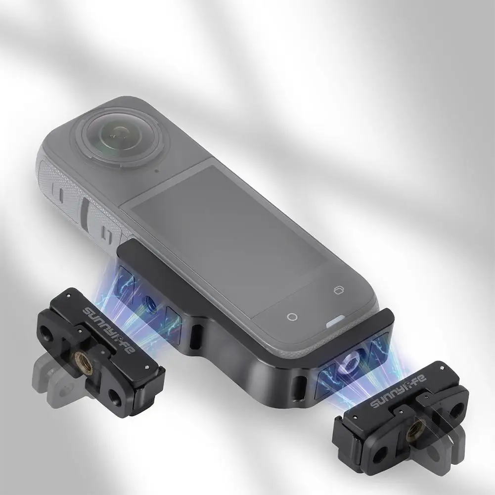 

L-образный горизонтальный и Вертикальный магнитный кронштейн для Insta360 X4, комплект магнитного быстросъемного адаптера, расширительные аксессуары