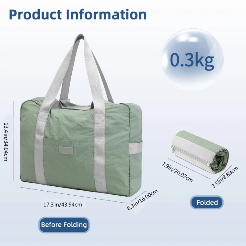 Practical Folding Bag Large Capacity Shoulder Handbag Easy to Carry Gym Handbags