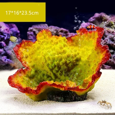 

Artificial Colorful Resin Coral Ornaments Simulation Water Plant For Fish Tank Landscape Decoration 1PC Aquarium