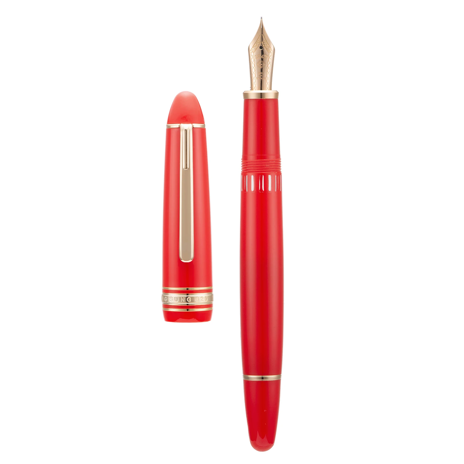 Yongsheng 629 14K Fountain Pen Resin EF/F/M/B Nib Torpedo Shape Ink Windows Gold Writing Office Gift Pen for Business