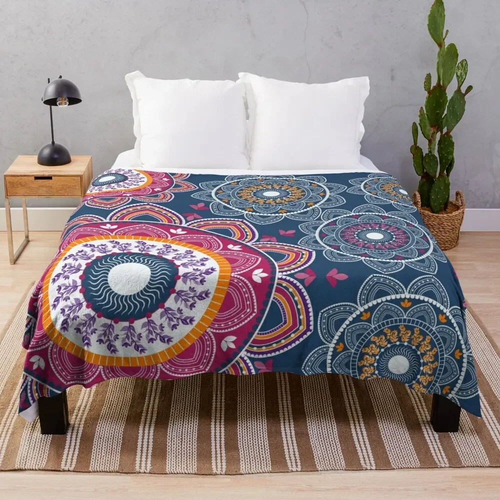 

Joyful Mandala Throw Blanket Retros Blankets For Sofas Sofa Throw Blankets