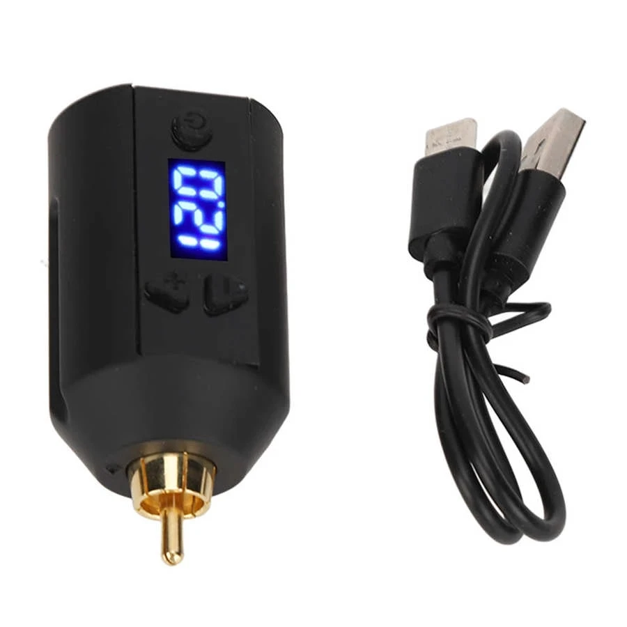 

Mini Tattoo Battery 1500mAh RCA/DC Wireless Tattoo Power Supply type-c Fast Charging 3‑12V Adjustable Digital Display