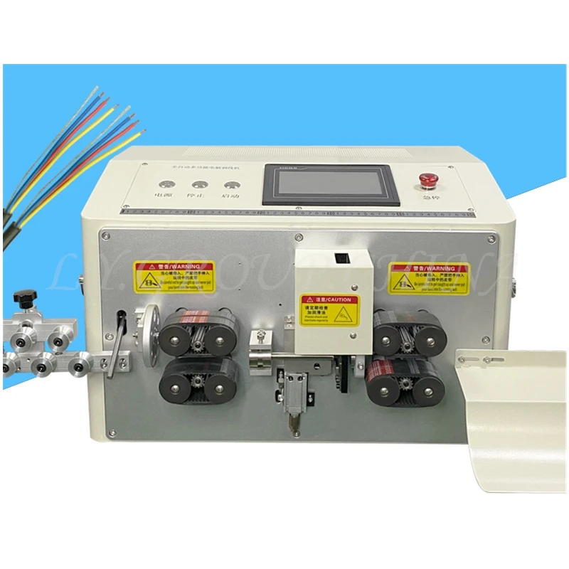 

LY 870NW 12 Wheels Drive Electric Round Sheath Wires Inner And Outer Double Layers Peeling Cutting Machine 7 Inch Touch Screen