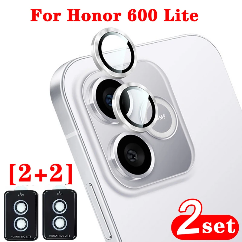 Gradient Camera Lens Protector Glass Set with Metal Ring - Full Cover Lens Protection