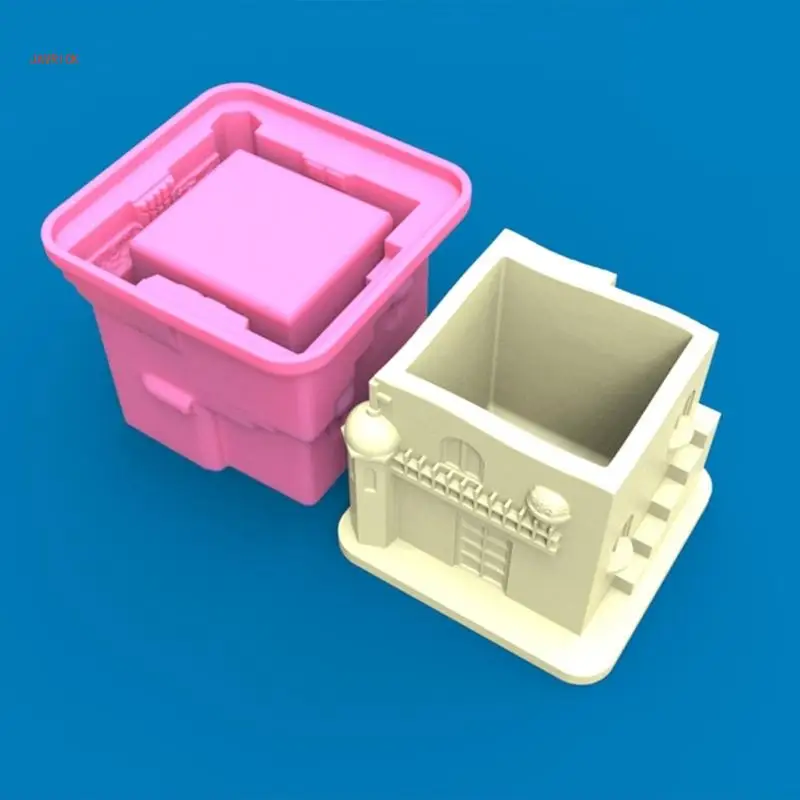 House Storage Jar Silicone Molds DIY Concrete Casting Flower Pot Mold Candlestick Ornament Making Tool Easy to Clean