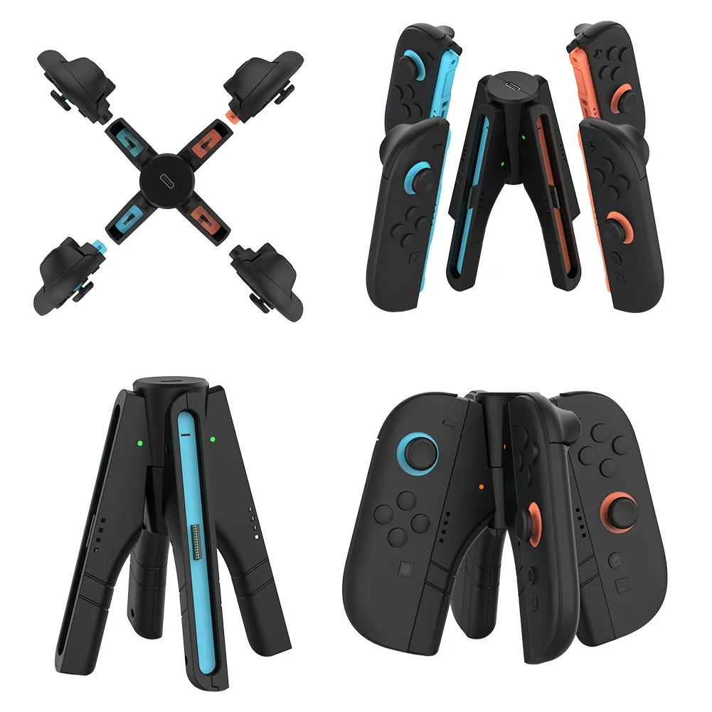 4 In 1 For Switch 2 Game Controller Charger LED Indicator Gamepad Charging Station 4 Joy-cons Charger Stand for NS2 Accessories