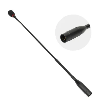 Microfono a collo d'oca da 59cm spina dritta a 3 Pin flessibile con indicatore microfono a condensatore in lega di alluminio di cotone antivento