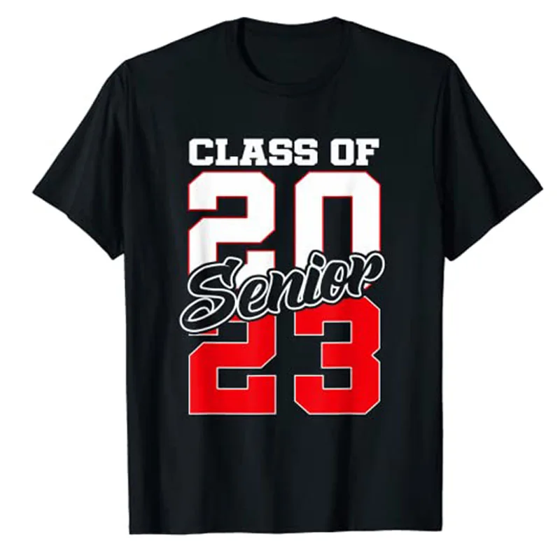 

Class of 2023 Senior 23 Grad Graduation Gift for Women Men T-Shirt Funny Sayings Letters Printed Graduate Tee Top Graphic Outfit