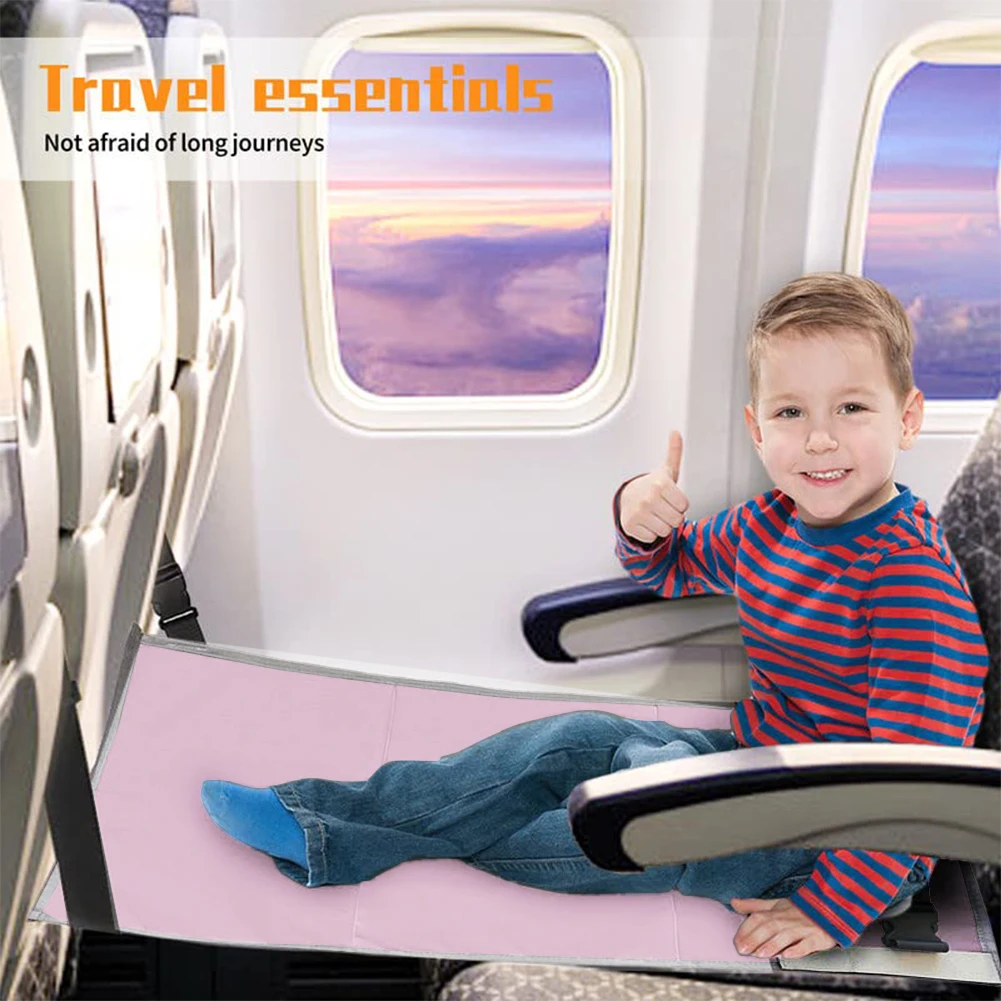 Baby Pedals Bed Toddler Airplane Seat Extender Kids Plane Travel Foot Rest Toddler Travel Bed Hammock for Baby Kids