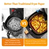 20cm Air Fryer Silicone Basket Tray Pot With Handle 8inch Square Airfryer Baking Mold Liner Foldable Kitchen Cooking Accessories 3