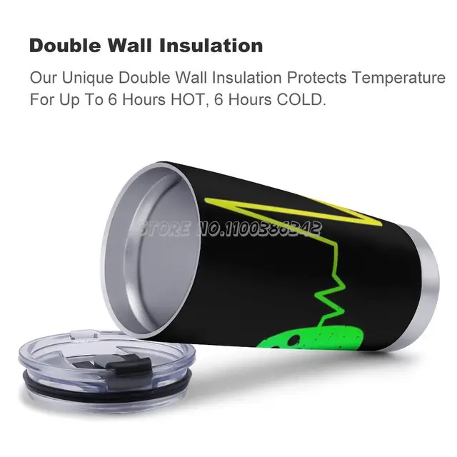 Videojáték -Vezérlő Szívverés Játékosmaszk És Még Több Utazási Bögre Jégpohár 304 Rozsdamentes Acél Vákuum Szigetelt Autó Csésze Kávé G - Image 4