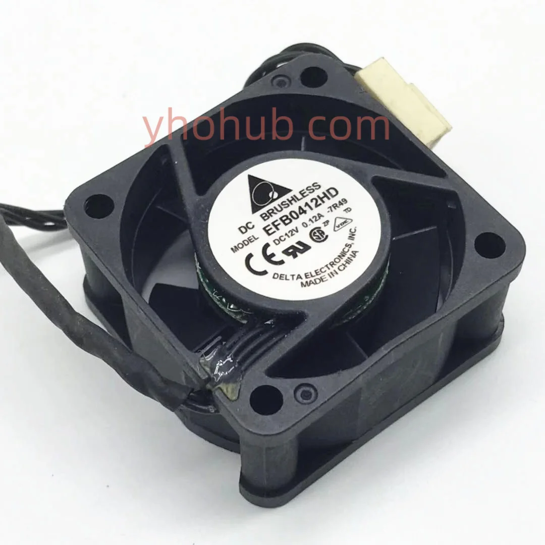 

Delta Electronics EFB0412HD 7R49 DC 12V 0.12A 40x40x20mm 4-Wire Server Cooling Fan