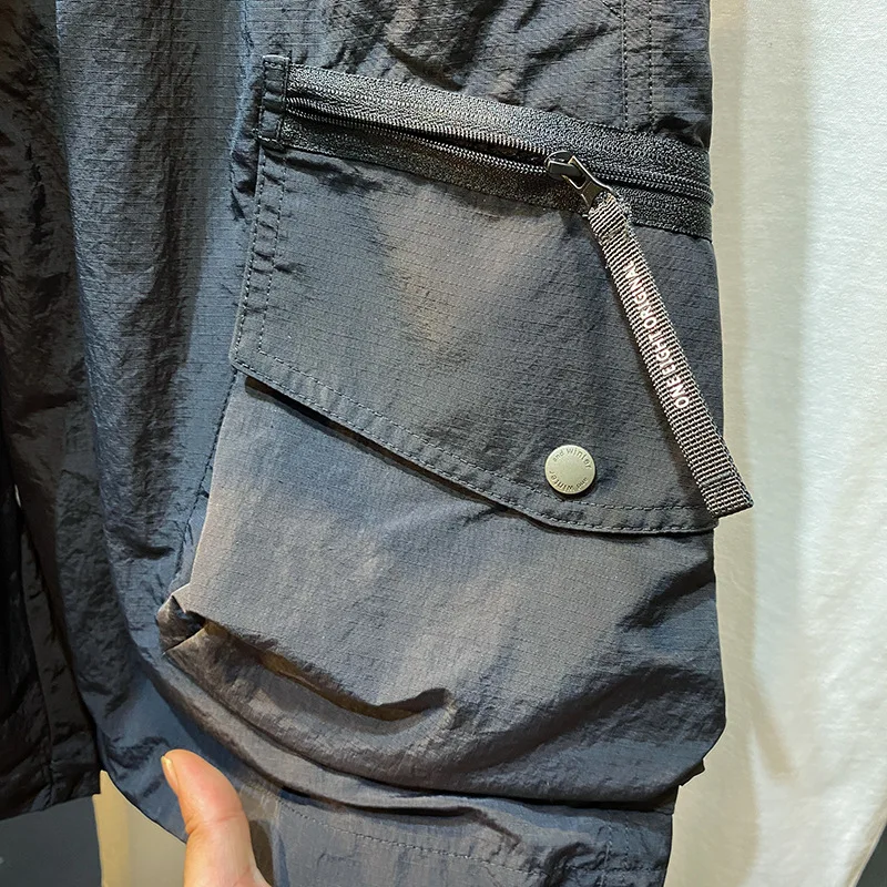 Casual Cargo Shorts Men's Summer Thin Straight Loose Outdoor Cool Japanese Style Fashion Brand Sports Fifth Pants