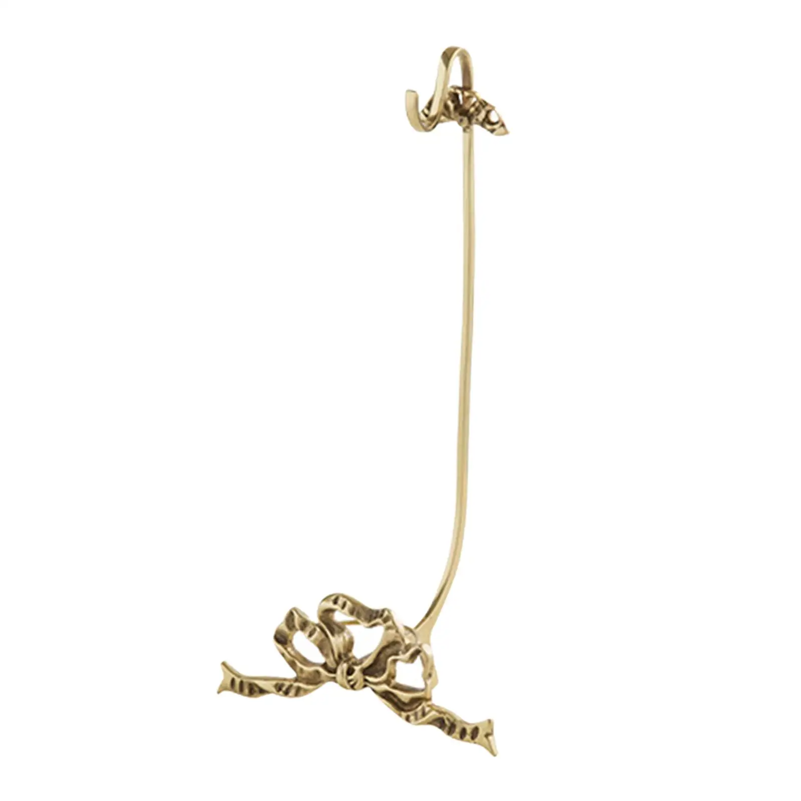 Tea Cup and Plate Display Stand Brass Holder Decorative with Gold Color Espresso Cup Holder Bowknot Design for Living Room 3