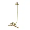 Tea Cup and Plate Display Stand Brass Holder Decorative with Gold Color Espresso Cup Holder Bowknot Design for Living Room 3