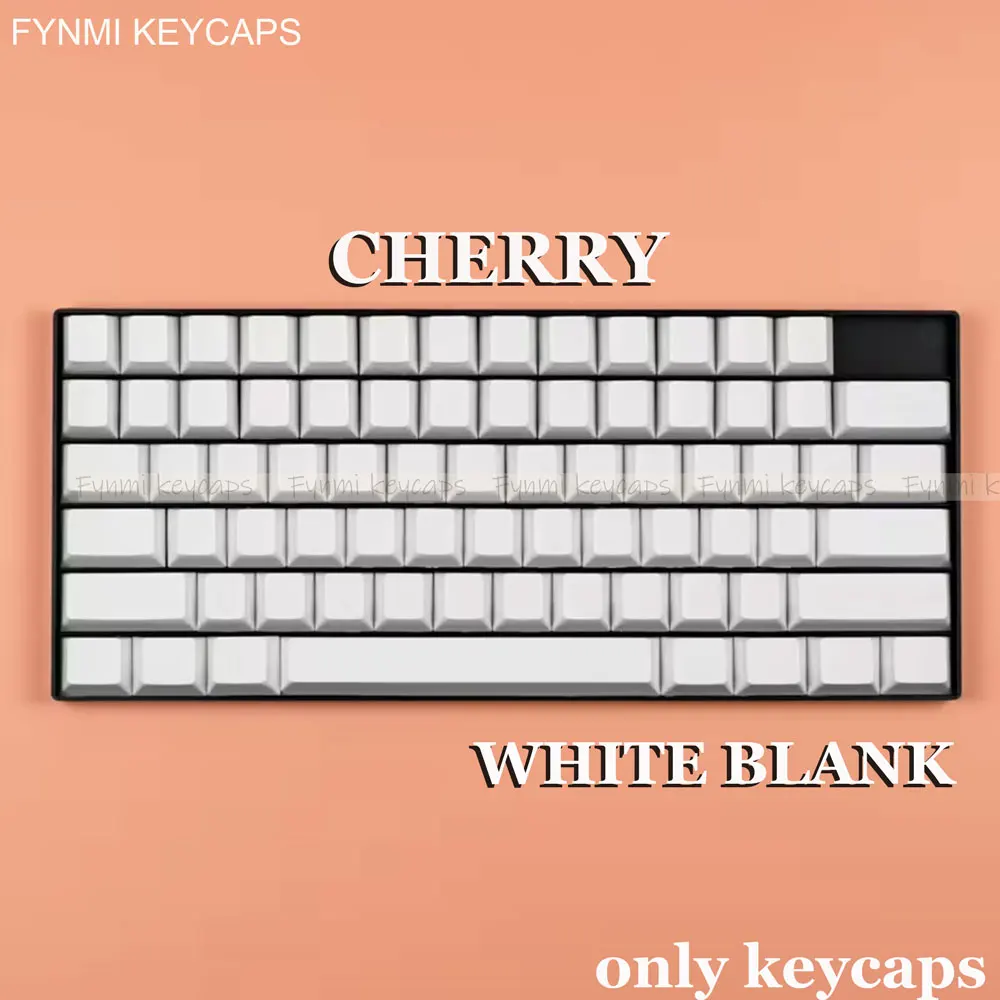 Fynmi ISO ANSI 빈 흰색 체리 프로필 PBT 키캡 61 키  146 키 원래 염료 승화 키캡