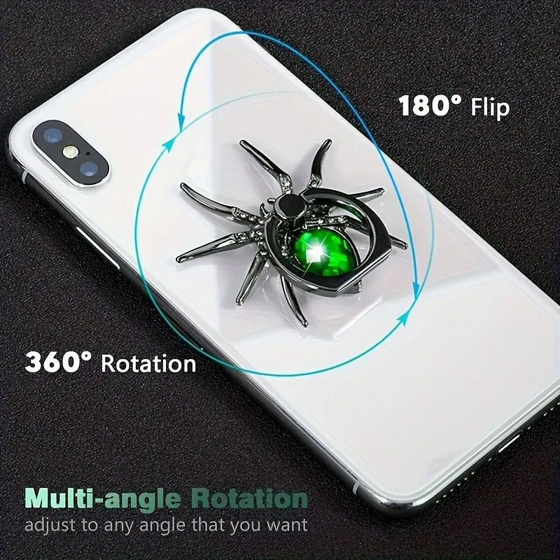 Luxury Diamond Spider Ring Phone Holder – 360° Expanding Grip Stand
