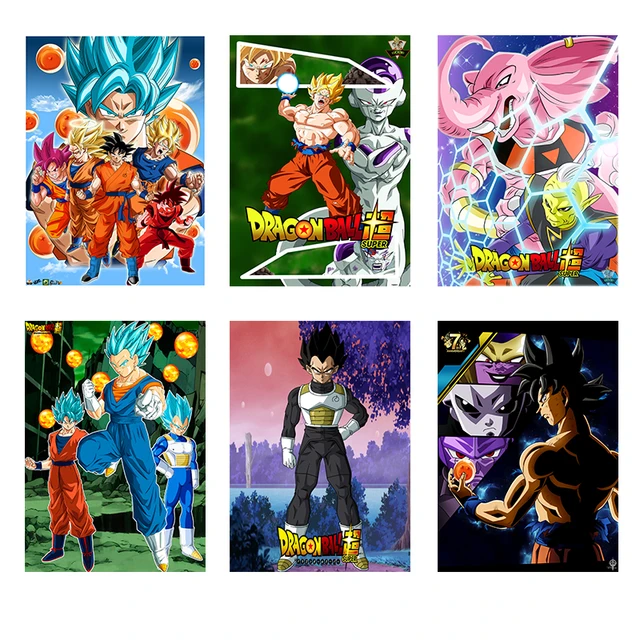 Dragon Ball Cartaz De Lona Imprimir Imagem Goku Vegeta Mural Impressões De  Arte De Parede Criança Decoração Do Quarto Sala De Estar Home Decor Cuadros  - AliExpress