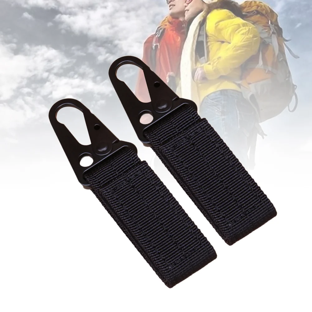 

2 Pcs Outdoor Hanging Buckle Hook Carabiner Keychain Survival Fire Starter