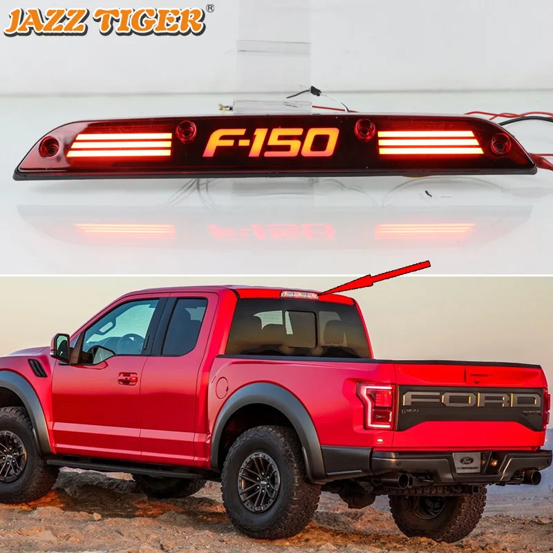 

Additional Brake Lights For Ford Raptor F-150 F150 2016 - 2021 3-in-1 Functions LED Bumper Light Dynamic Turn Light Reflector