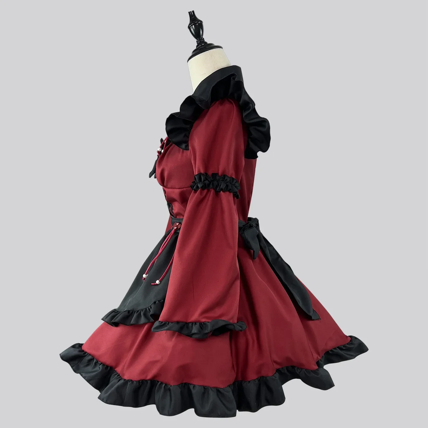 Anime Gothic Little Devil Lolita Maid Dress Cosplay Costume Red Girl Maid Dress Trending Girls Maid Party Costumes S -5XL