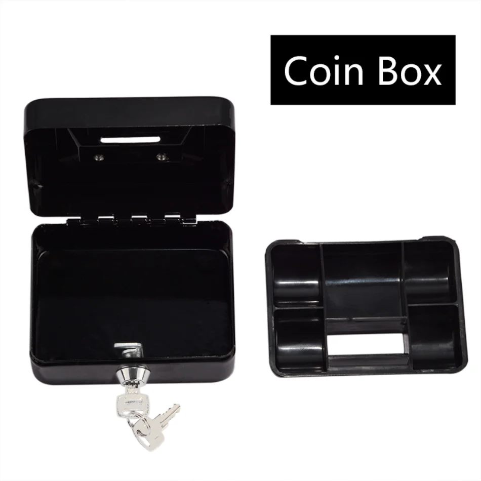 Description Picture 2 of itemProtable Key Safe Box Lockbox Locker Mini Steel Piggy Bank Safety Box Storage Hidden Money Coin Cash Jewellery Box With Drawer