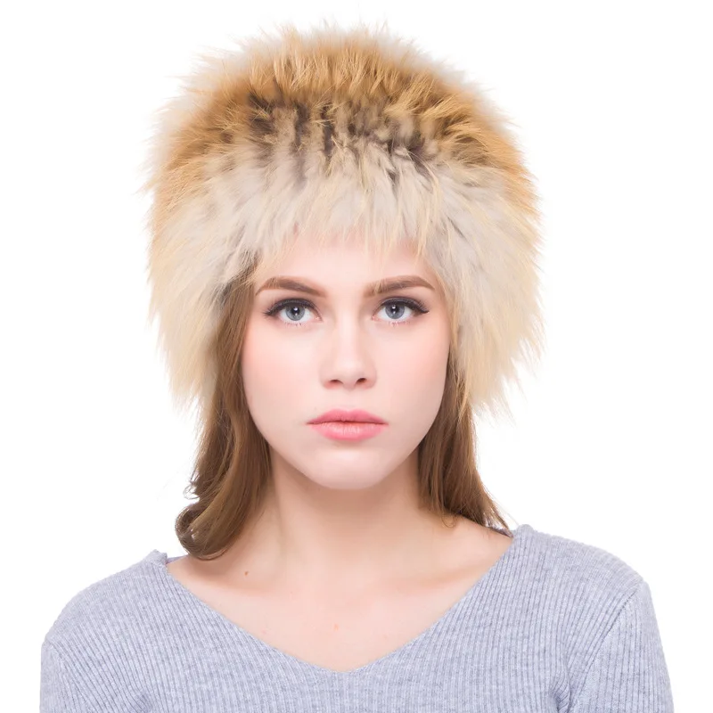 Cappello Di Paglia In Vera Pelliccia Di Volpe Per Bambini Cappello Lavorato A Maglia In Pelliccia Naturale Di Volpe Rossa