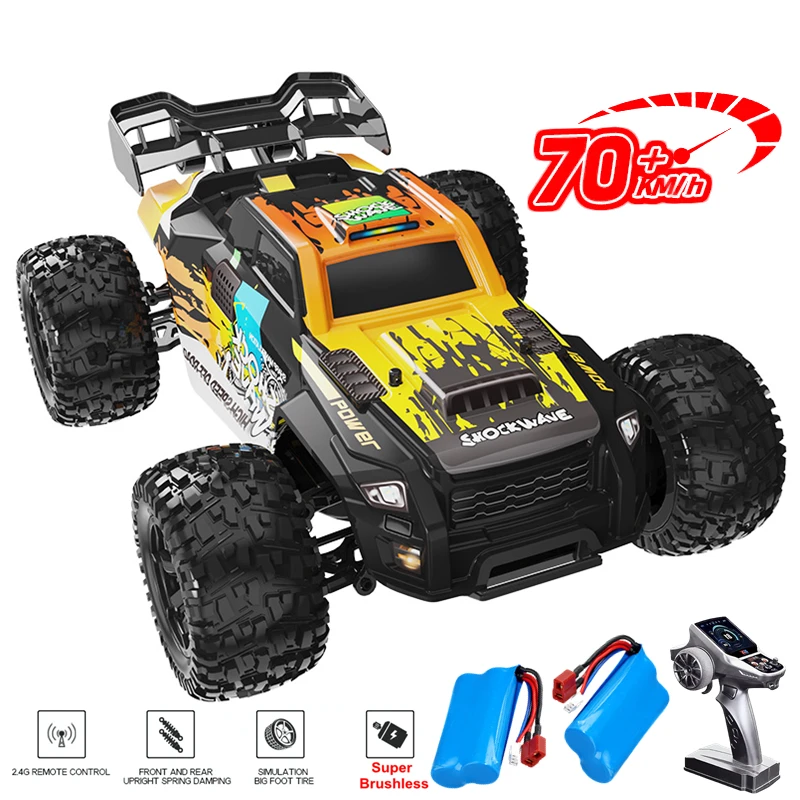 4WD 1:16 4x4 Off Road RC Car Brushless Remote Control Truck 70KM/H /50km/h High Speed Drift Racing Cars Toy Gift for Adults Kids