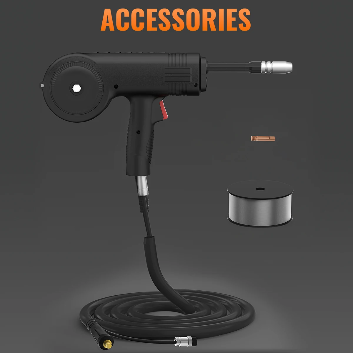 MIG Airless Torch Welding Torch Gun With Built-in Wire Feed Device Push Pull Wire Feeder Drawing Accessories gas torch welding torch welding wire feeder