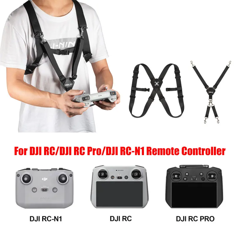Remote Controller Lanyard Remote Control Strap Drone Lanyard Double Shoulder Straps for DJI RC-N1/DJI RC/PRO Remote Controller Nylon X-shaped Cross Sling Mavic 3 Avata Mini 3/4 Rope