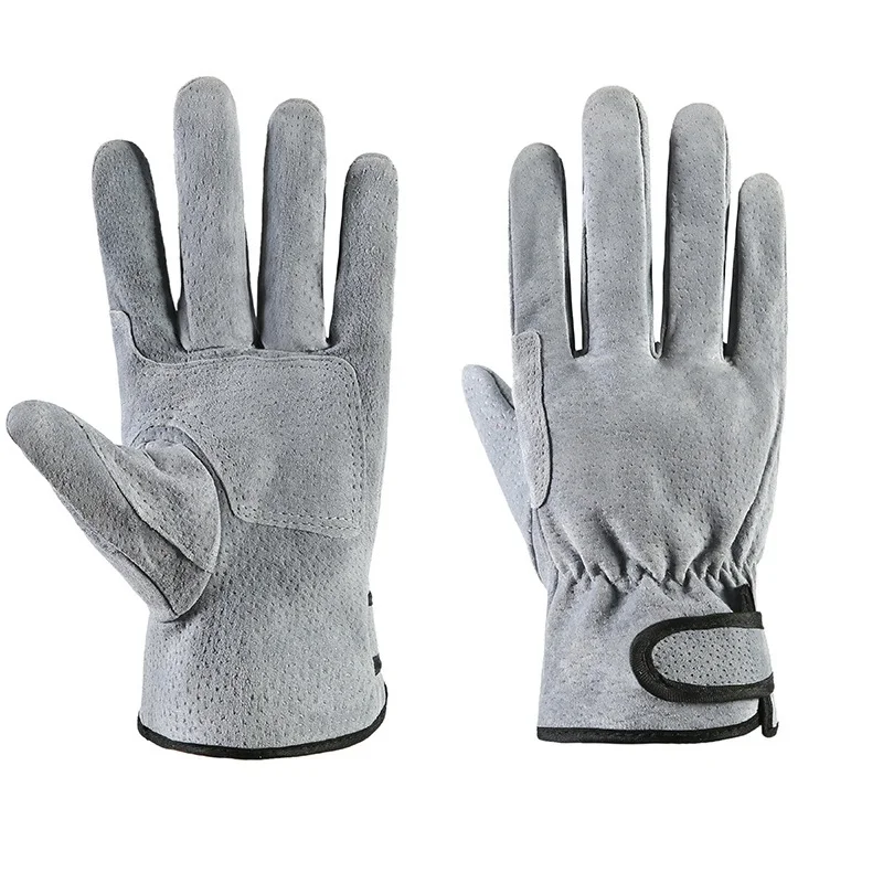 Work Gloves Cowhide Leather Welding Gloves Heat Resistant Security Protection Safety Work Gloves for Welder Cutting Gardening
