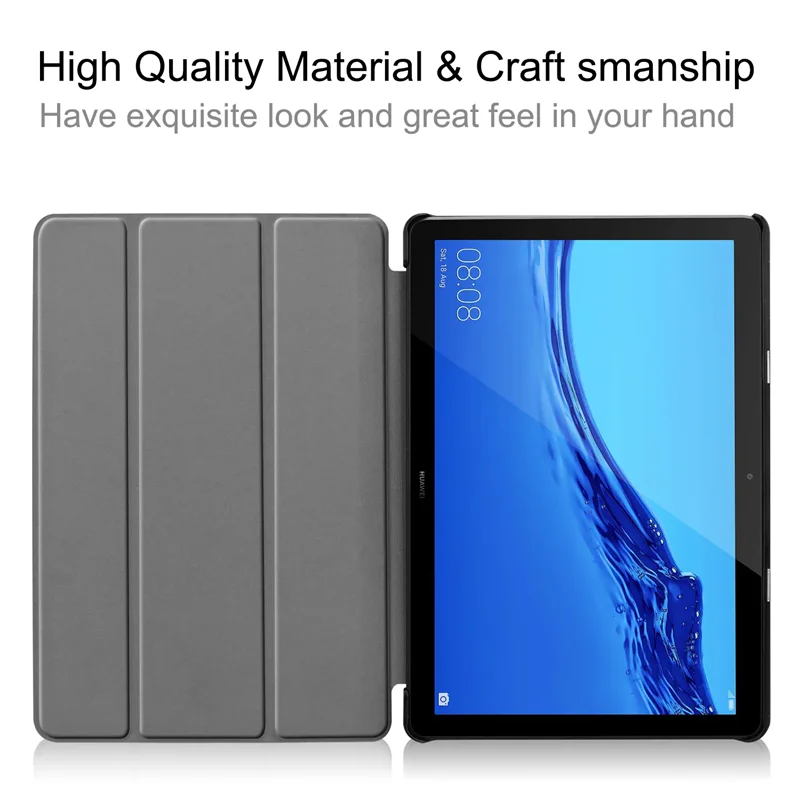 Trifold Magnetic Leather Hard Cover