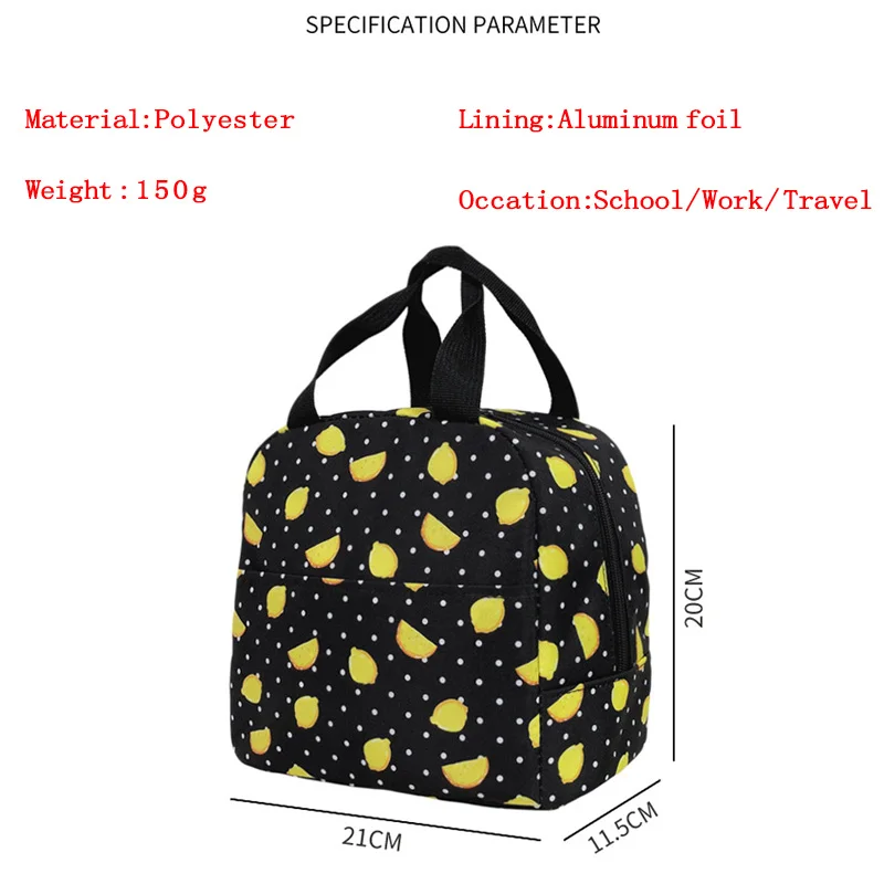 Cartoon Popular The Walking Dead Student Work Lunchbox Thermal insulation Food Lunch Bag 3D Printed Portable Handbags Ice Bags