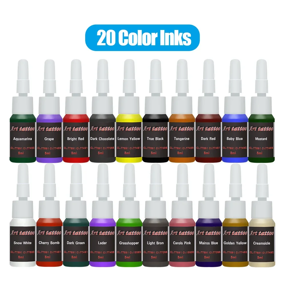 Dragonhawk Art Tattoo Ink 40/56/20/10 Color Inks Tattoo Supplies 5ml/bottle Complete Supplies Ink Color Set tattoo ink tattoo ink pigment tattoo ink kit