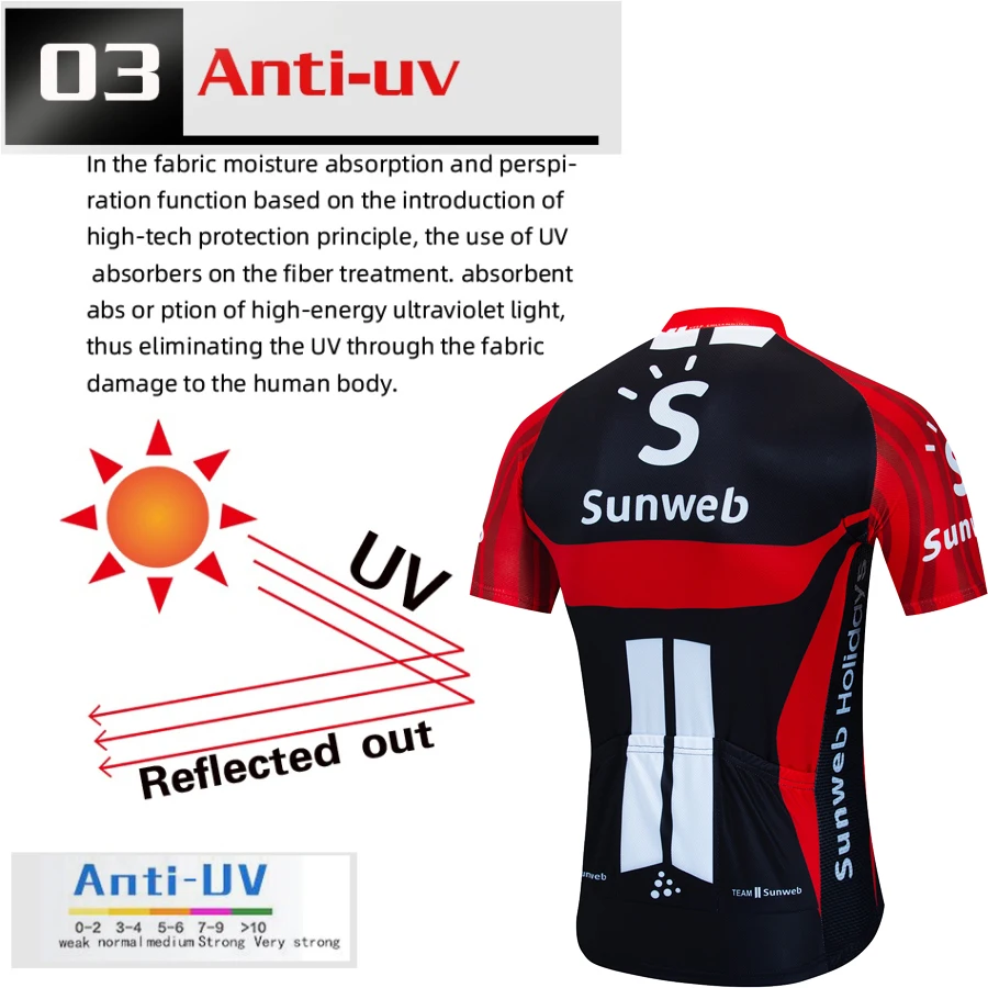Sunweb 7 Hour Ride Pad Maillot Cycling Man Mtb Clothing Man Men's Cycling Gel Shorts Cyling Jersey Men Summer Mountain Bike Set