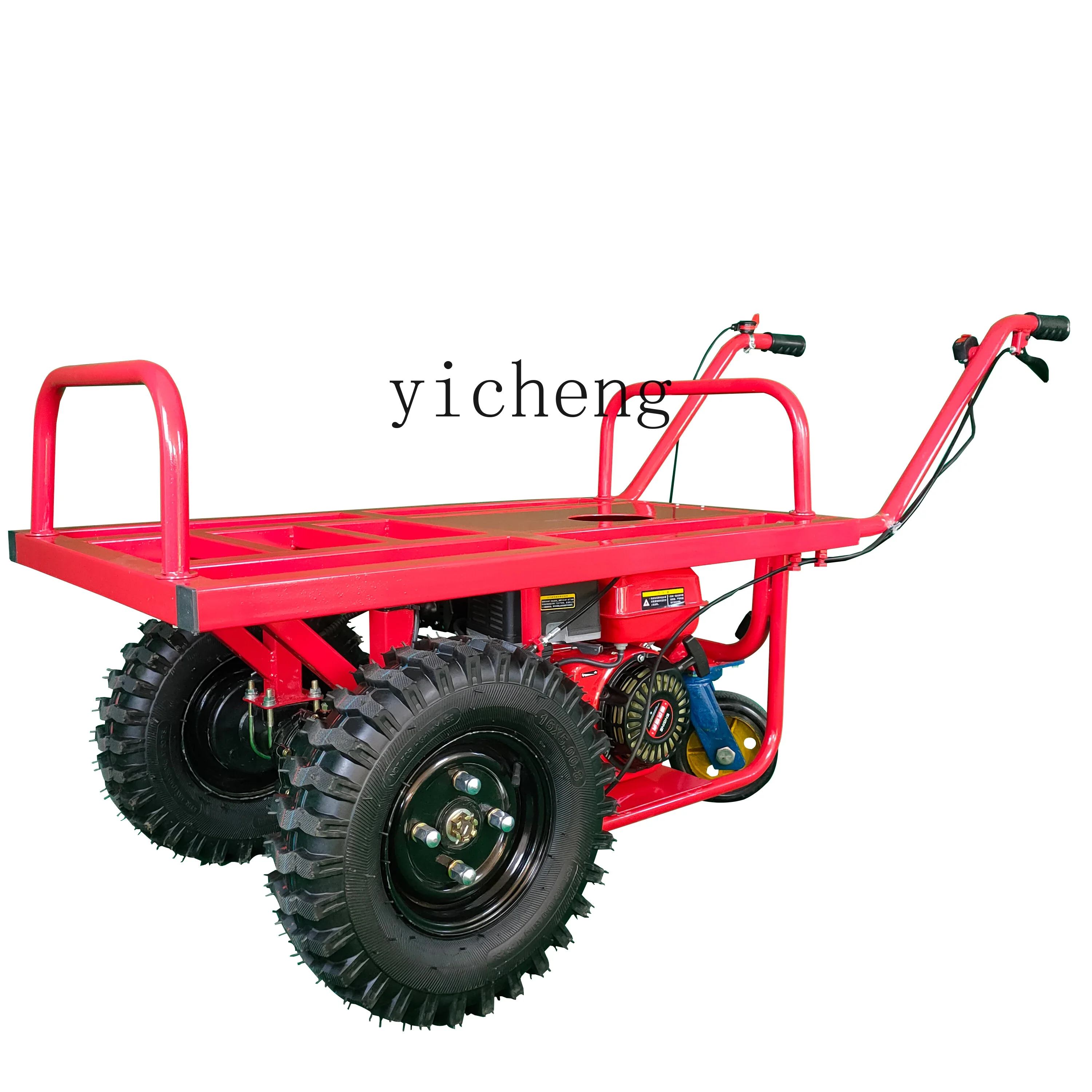 ZC mountain climbing truck agricultural flatbed two-wheel power transport household gasoline trolley