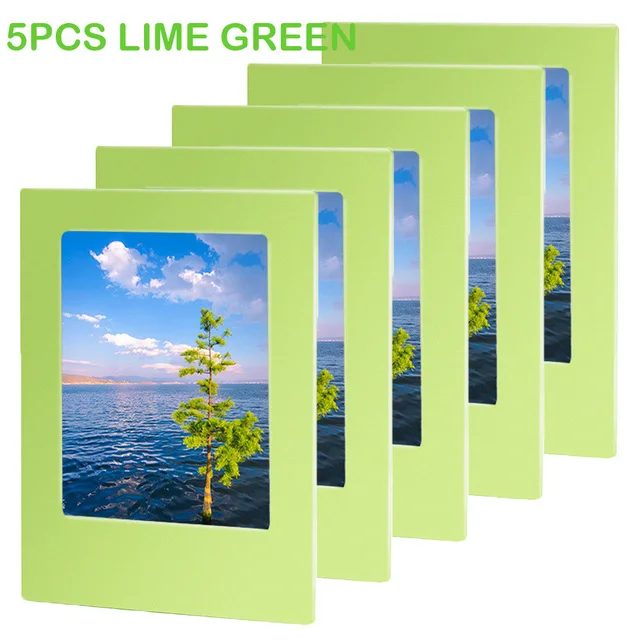 Magnetic Photo Frame Set: 5-Pack of 3-Inch Refrigerator Picture Holders